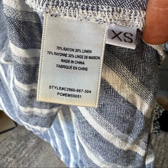 Cloth & Stone Linen Blend Relaxed Stripe Top - Picture 9 of 9